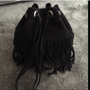 Zara fringe bucket bag